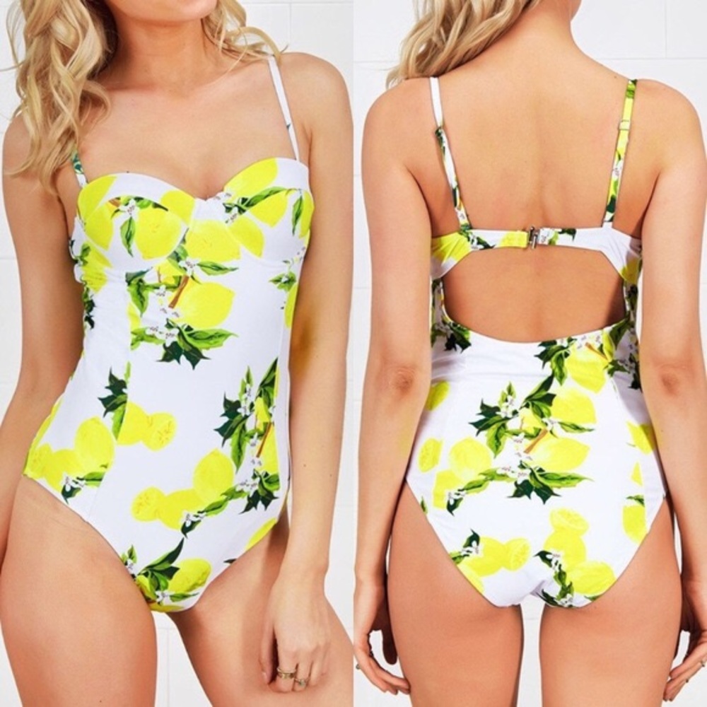 One piece lemon tree bathing suit 🍋🍋
